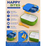 LSB Blue Color-block, Happy Bites Bento Lunch Box