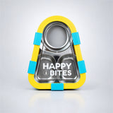 LSB Blue & Yellow Triangle Happy Bites Lunch Box