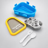 LSB Blue & Yellow Triangle Happy Bites Lunch Box