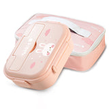Little Surprise Box,Big Size Clouds Bunny Stainless Steel Lunch Box with Lunch Bag & free Dip Box