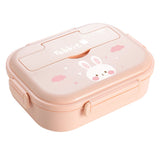 Little Surprise Box,Big Size Clouds Bunny Stainless Steel Lunch Box with Lunch Bag & free Dip Box