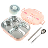 Little Surprise Box,Big Size Clouds Bunny Stainless Steel Lunch Box with Lunch Bag & free Dip Box