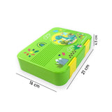 Little Surprise Box,Green Dinosaur Volacano Bento Lunch Box for Kids