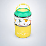 LSB Party Dogs Happy Bites Double Decker Stainless Steel Lunch Box