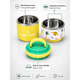 LSB Party Dogs Happy Bites Double Decker Stainless Steel Lunch Box