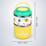 LSB Party Dogs Happy Bites Double Decker Stainless Steel Lunch Box