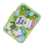 Little Surprise Box,Mint & Fluro Meow Compact Tiffin Lunch Box for Kids