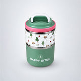 LSB Forest Bear Happy Bites Double Decker Stainless Steel Lunch Box