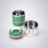 LSB Forest Bear Happy Bites Double Decker Stainless Steel Lunch Box