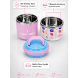 LSB Fruity Happy Bites Double Decker Stainless Steel Lunch Box