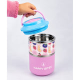LSB Fruity Happy Bites Double Decker Stainless Steel Lunch Box