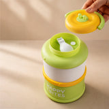 LSB Green Happy Bites Double Decker Stainless Steel Lunch Box