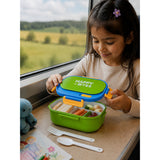 LSB Green Flap Happy Bites Bento Lunch Box