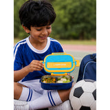 LSB Orange & Blue Shapes Happy Bites Bento Lunch Box
