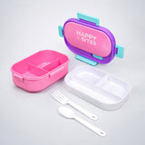 LSB Pink Flap Happy Bites Bento Lunch Box