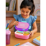 LSB Pink Flap Happy Bites Bento Lunch Box