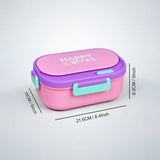 LSB Pink Flap Happy Bites Bento Lunch Box