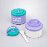 LSB Purple Happy Bites Double Decker Stainless Steel Lunch Box