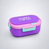 LSB Purple Flap Happy Bites Bento Lunch Box