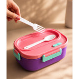 LSB Purple Flap Happy Bites Bento Lunch Box