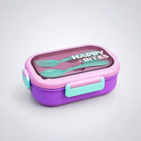 LSB Purple Lid Happy Bites Bento Lunch Box
