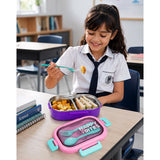 LSB Purple Lid Happy Bites Bento Lunch Box