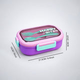 LSB Purple Lid Happy Bites Bento Lunch Box