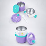 LSB Purple Hot Summer Double Decker Stainless Steel Lunch Box