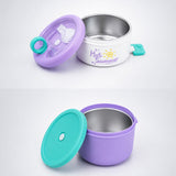 LSB Purple Hot Summer Double Decker Stainless Steel Lunch Box
