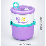LSB Purple Hot Summer Double Decker Stainless Steel Lunch Box