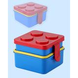Little Surprise Box,2Pcs Square Red Lego Lid Bpa Free Plastic Kids Lunch Box Plus Cup Bottle For Kids