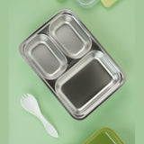 Little Surprise Box,Rock Dino Green Big Size Stainless Steel Kids Lunch Box