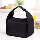 LSB Black Adjustable Buckle Hook Style Insulated Lunch Bag for Kids & Adults