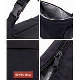 LSB Black Adjustable Buckle Hook Style Insulated Lunch Bag for Kids & Adults