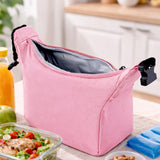 LSB Pink Adjustable Buckle Hook Style Insulated Lunch Bag for Kids & Adults