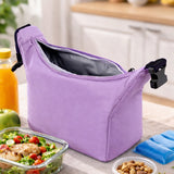 LSB Purple Adjustable Buckle Hook Style Insulated Lunch Bag for Kids & Adults
