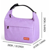 LSB Purple Adjustable Buckle Hook Style Insulated Lunch Bag for Kids & Adults