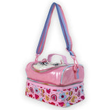 Little Surprise Box,Shiny Meow Cat Theme Double Compartment Insulated Lunch Bag For Kids