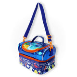 Little Surprise Box,Dino Theme Double Compartment Insulated Lunch Bag For Kids