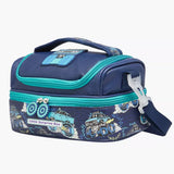 Little Surprise Box,2pcs Monster Truck School Backpack & matching Lunchbag for Kids, 5yrs - 10 yrs