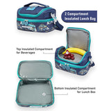 Little Surprise Box,2pcs Monster Truck School Backpack & matching Lunchbag for Kids, 5yrs - 10 yrs