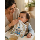 LSB 5 Pcs Vintage Panda Storybook theme super Soft Breathable Pure Muslin Cotton Napkins set