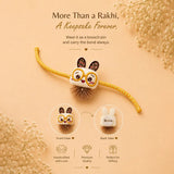 LSB Dual style Glasses Bunny Rakhi & Broach Clip for Kids
