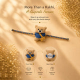 LSB Dual style Sling Bag Bear Rakhi & broach Clip for Kids