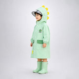 LSB 3D Dino Face & Tail Knee Length Raincoat for Kids