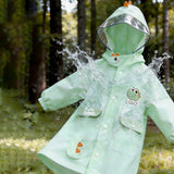 LSB 3D Dino Face & Tail Knee Length Raincoat for Kids