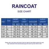 LSB Blue Color Pop Car Print Knee-Length Raincoat for Kids