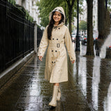 LSB Cream Trench Coat Style Raincoat for Kids & Teens