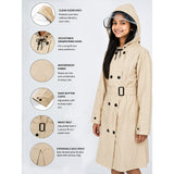 LSB Cream Trench Coat Style Raincoat for Kids & Teens