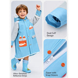 LSB Fox Pocket Knee-Length Raincoat for Kids